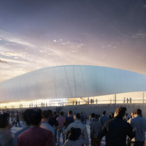 Außenansicht Planung Heinz-Steyer-Stadion (Bild: ARGE BAM SPORTS GMBH/BAM Deutschland AG, O+M ARCHITEKTEN, Phase 10)