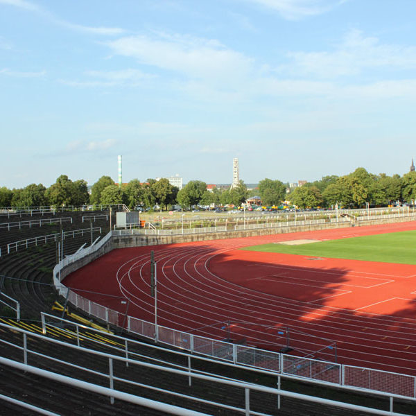 Heinz-Steyer-Stadion Dresden ohne die abgerissene Holztribüne