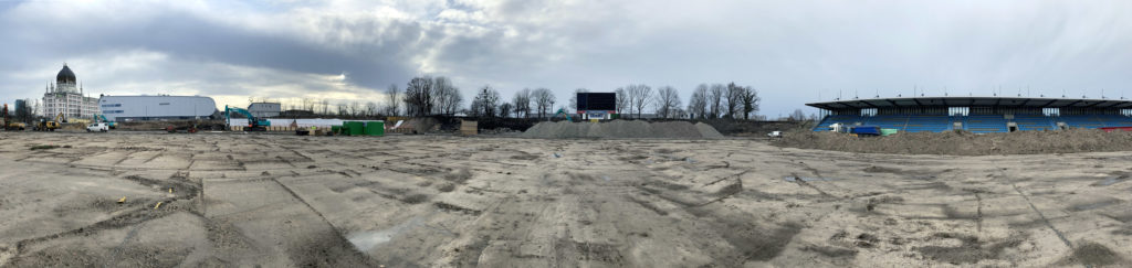 Panoramafoto Umbau Heinz-Steyer-Stadion 21.02.2022