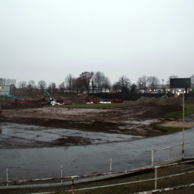 03.02.2022: Stadionbau Heinz-Steyer-Stadion - ehemaliges Spielfeld