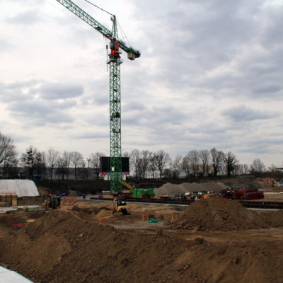 02.04.2022: Übersicht der Großbaustelle Heinz-Steyer-Stadion
