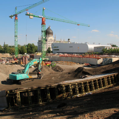 23.06.2022: Abriss der Anzeigetafel des Heinz-Steyer-Stadions