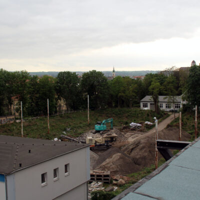 16.05.2023: Blick vom Dach der Südtribüne