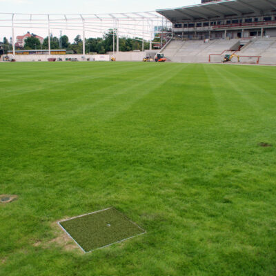 15.08.2023: Die neue Spielfläche im Heinz-Steyer-Stadion